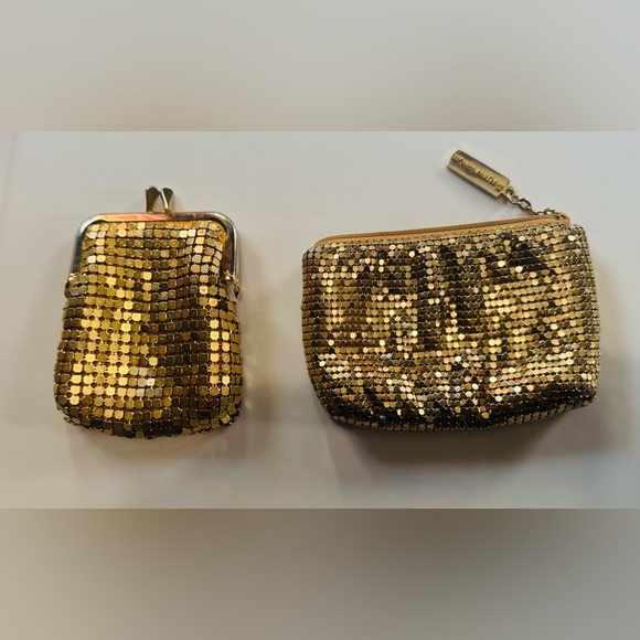 Vintage Whiting & Davis Gold Tone Mesh Evening Purse Cigarette Glasses Case TWO! - Picture 7 of 7